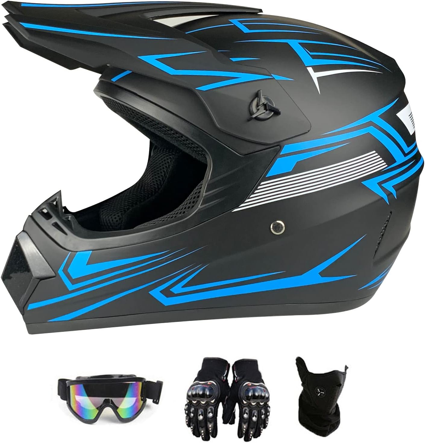 Full Face Off-Road Helmet Set - Ultimate Protection!