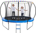 JoyBerri Trampoline 8-14 Ft with LED Lights - Safe Outdoor Fun