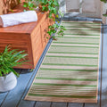 Courtyard Runner Rug 2ft3ft x 8ft Green Beige - Durable Outdoor Runner
