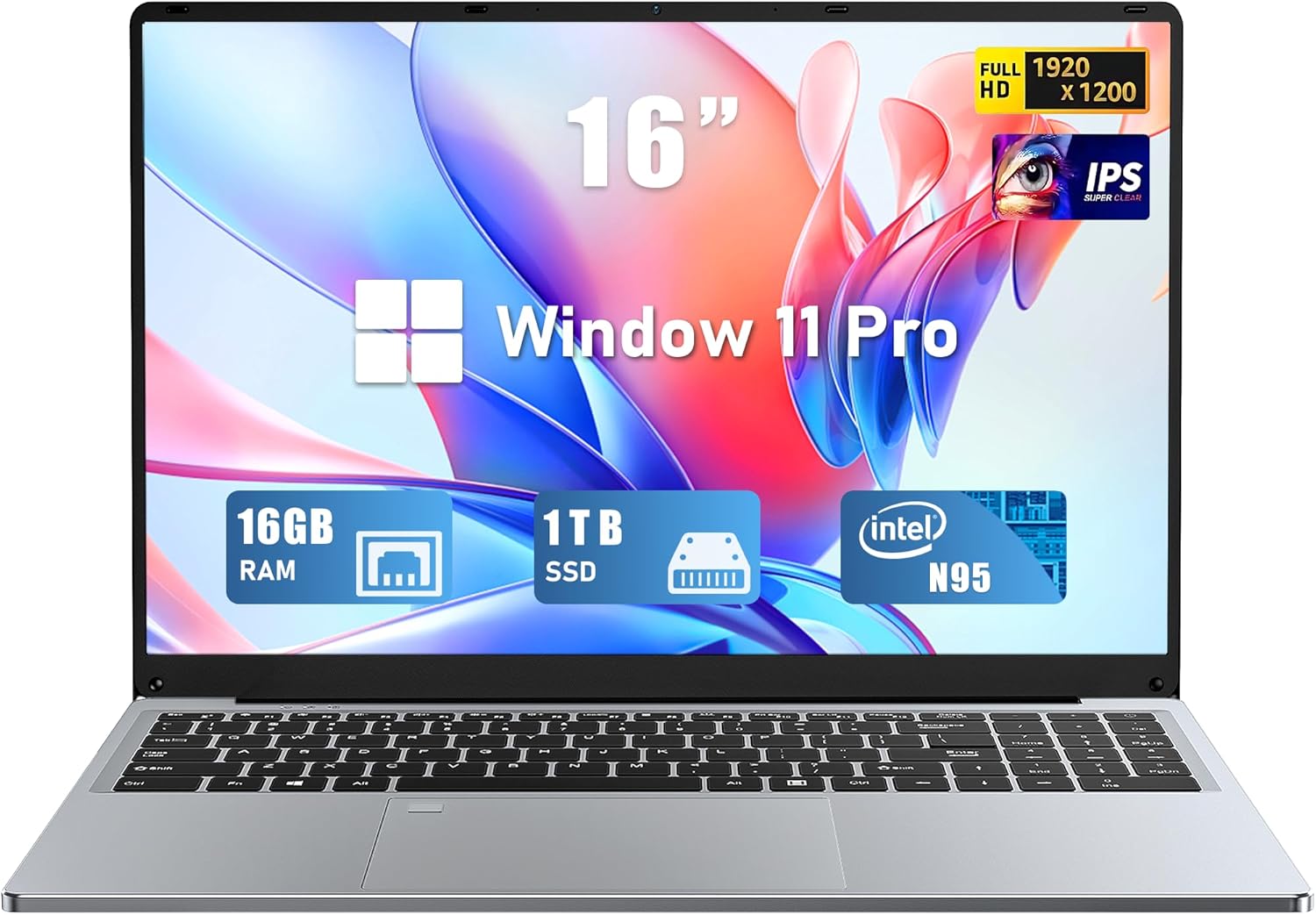Gaming Laptop with 16 Inch FHD Display and Powerful Performance