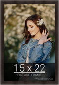 wallsthatspeak 15x22 Espresso Brown Picture Frame - Slim Profile