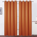 Blackout Curtains 66 x 84 in Orange Panels - Thermal Room Darkening