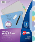 Avery Big Tab Write & Erase Durable Plastic Dividers - Reusable Tabs