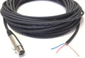 75 Foot 3 Pin XLR Female to Blunt Economy Cable - Balanced Mic Lead