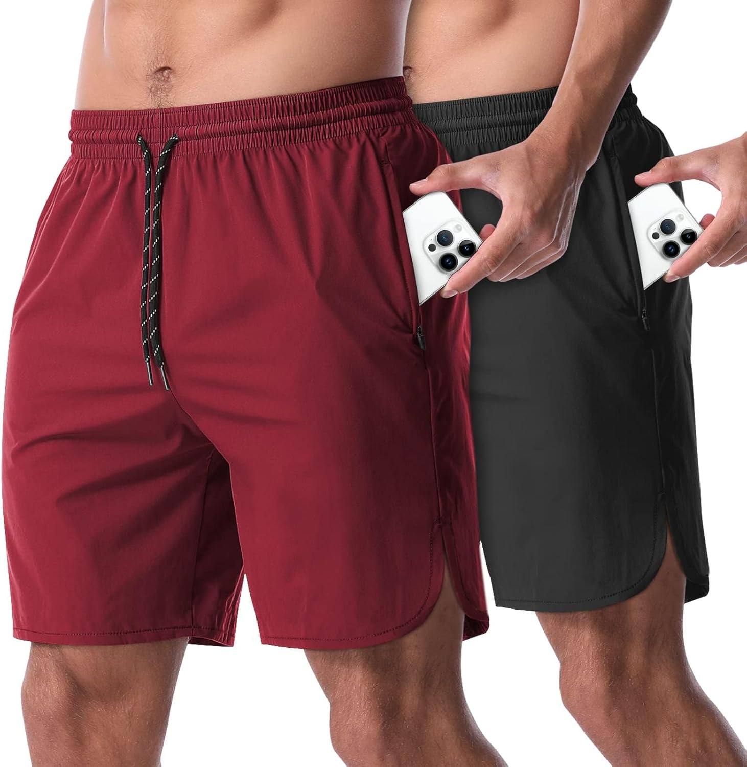 CANGHPGIN Men's Running Athletic Shorts 7ft' Quick Dry