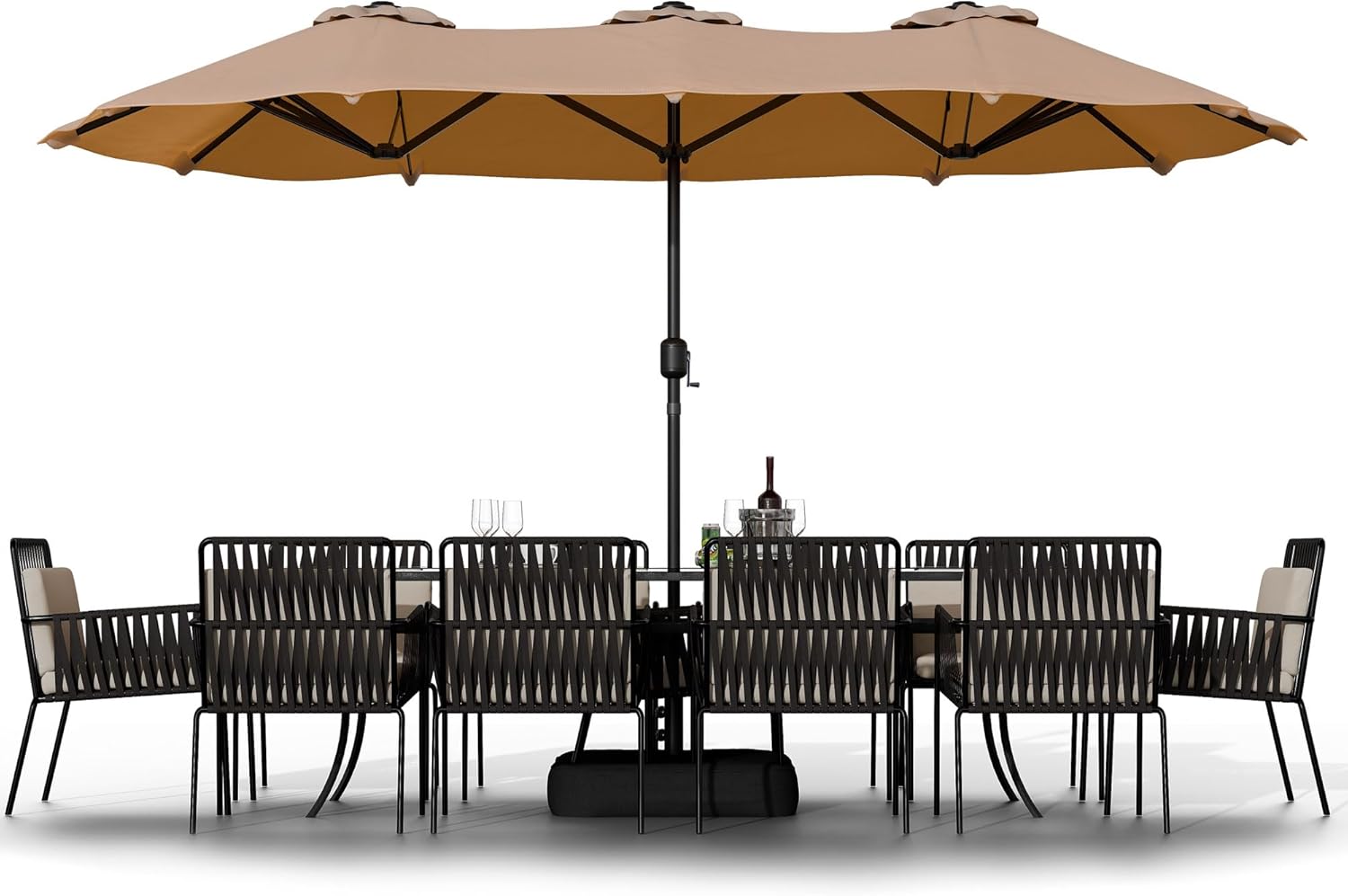 Shintenchi 16FT Large Patio Umbrella for Outdoor Spaces