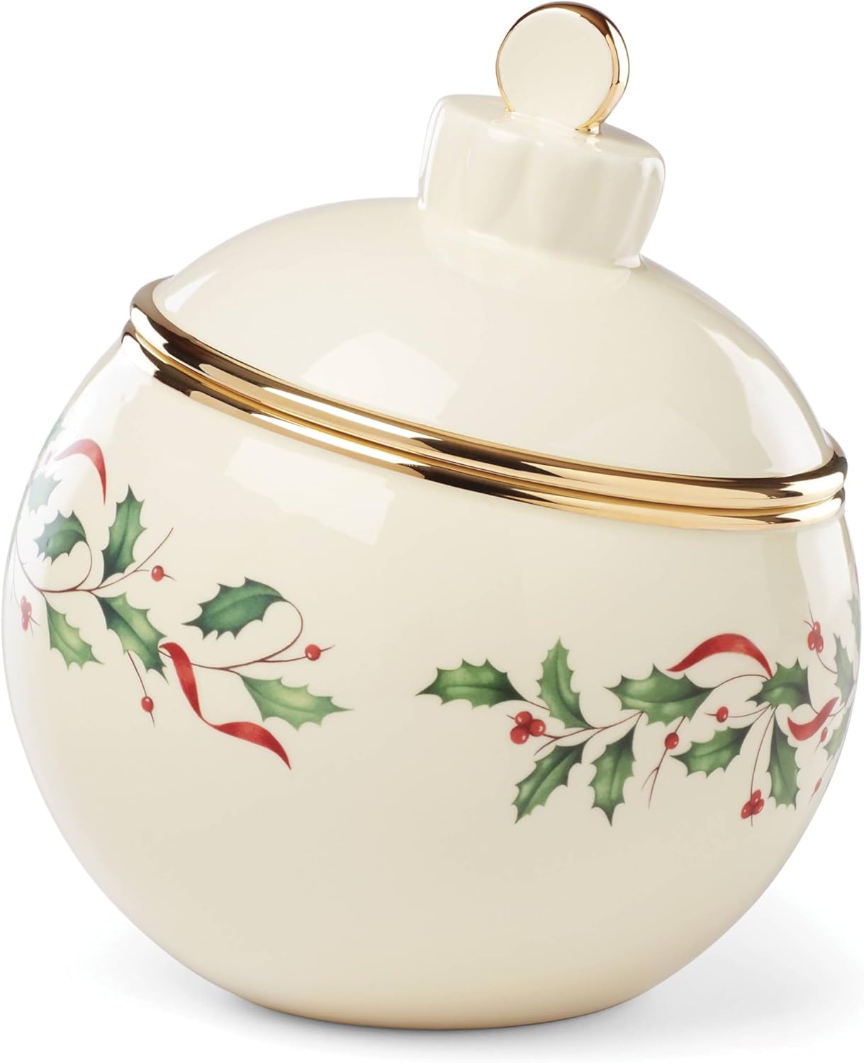 Lenox Holiday Ornament Cookie Jar for Christmas Hosting Delight