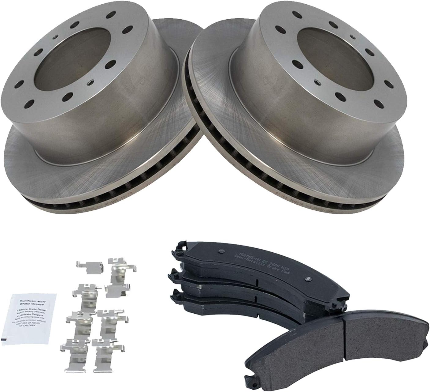 TRQ Rear Brake Pad & Rotor Kit for Chevrolet Silverado 2500 HD