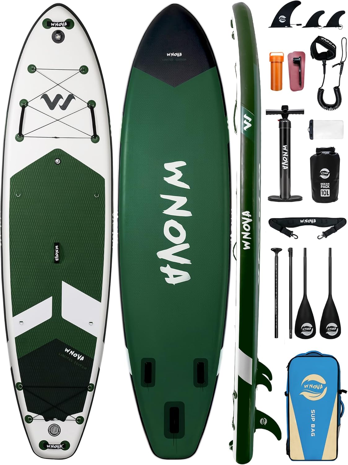 11ft 6in Extra Wide Inflatable Stand Up Paddle Board for All Levels