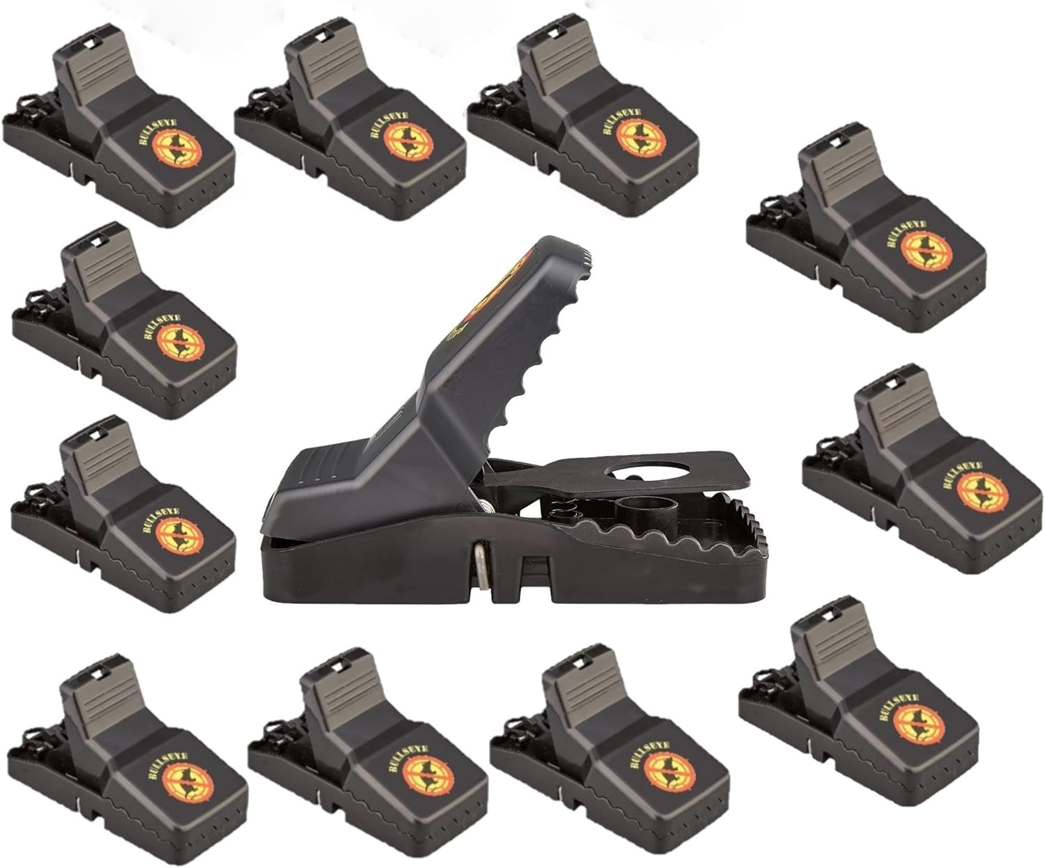 Bullseye 12 Pack - Reusable Mouse Traps with Teeth