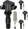 4-Pack UF540 Ignition Coil Pack and 90083 LTR5BI-13 Spark Plugs