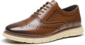 Men's Crossflex Dress Sneakers Wingtip Derby Oxford - Lightweight Marc