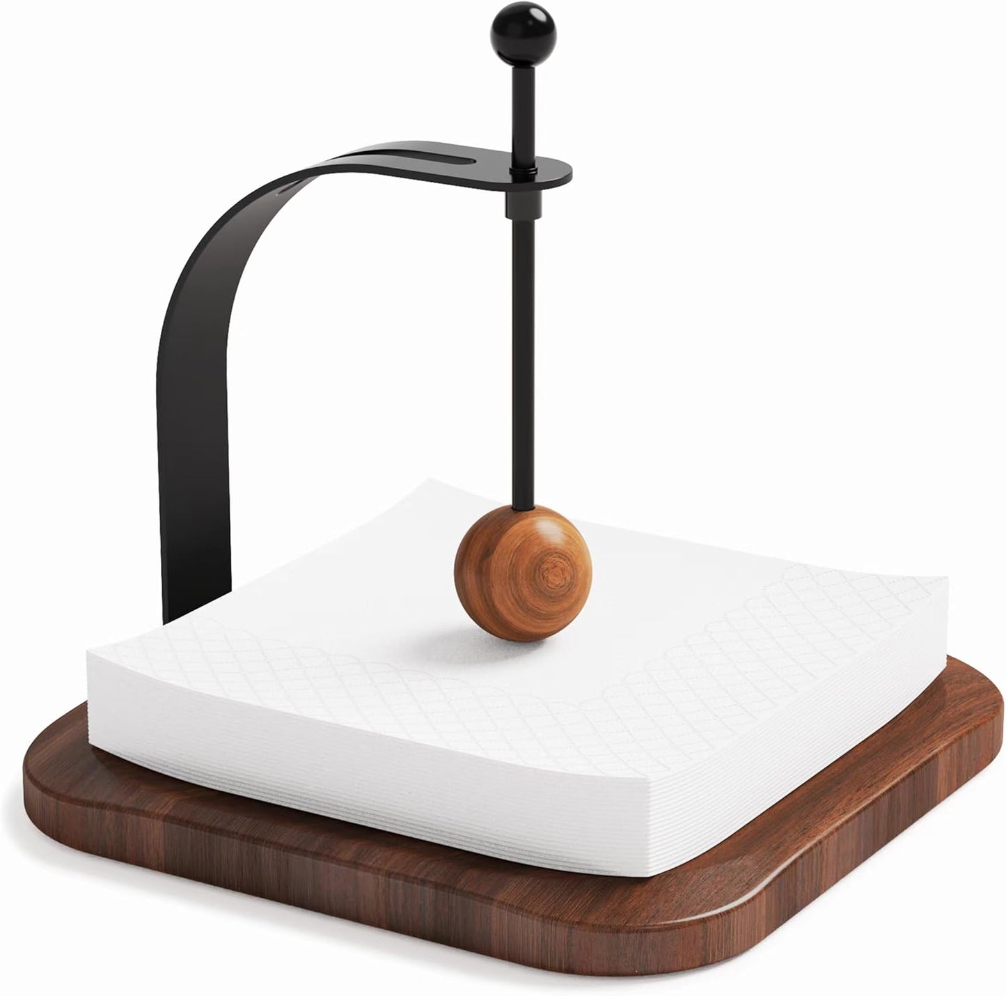 Wood Napkin Holder for Table - Elegant Walnut Design for Home