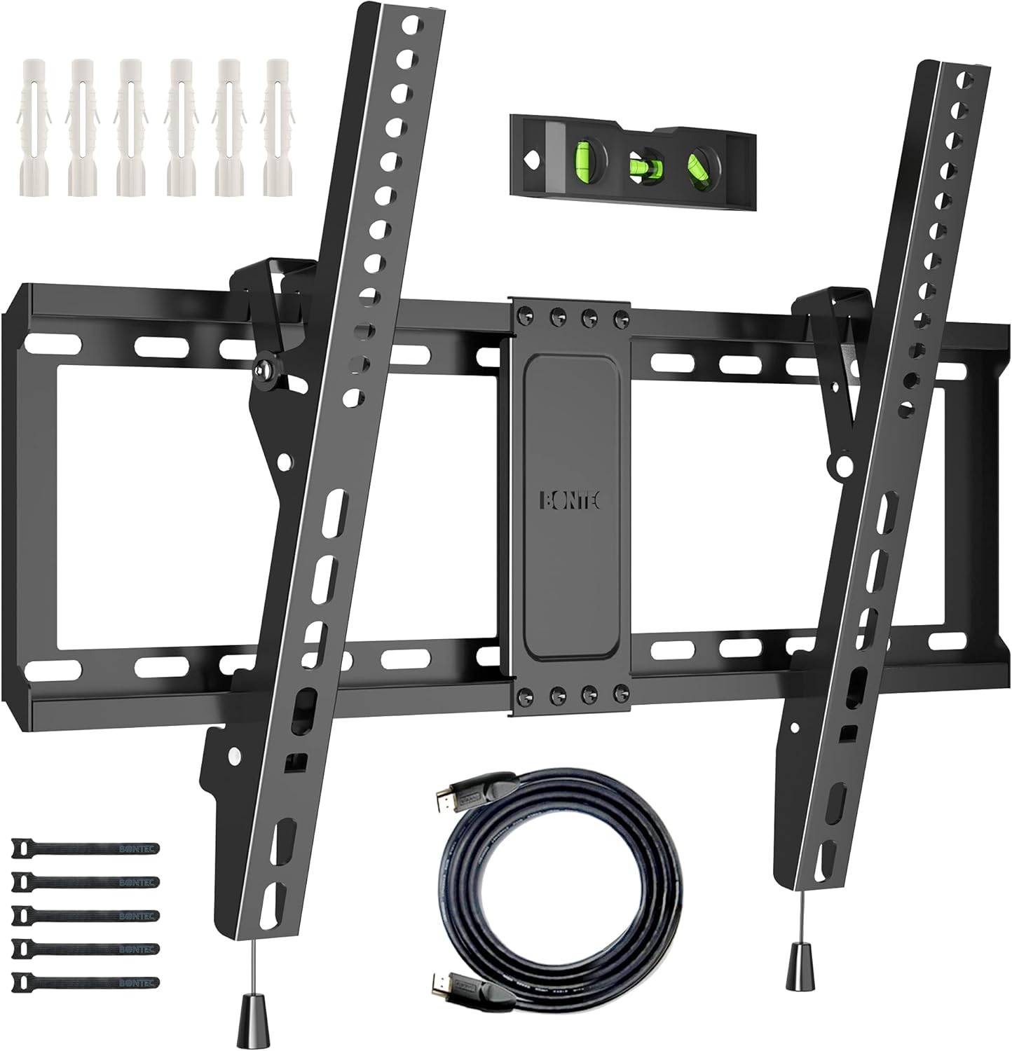 BONTEC Low Profile TV Wall Mount - Hold 132LBS! Fits 37-85 TVs / VESA 600x400mm