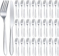 Nuenen 50 Pieces Stainless Steel Forks and Knives Set for Dining