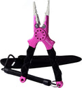 CRAZY SHARK Aluminum Fishing Pliers with Tungsten Cutters - Durable