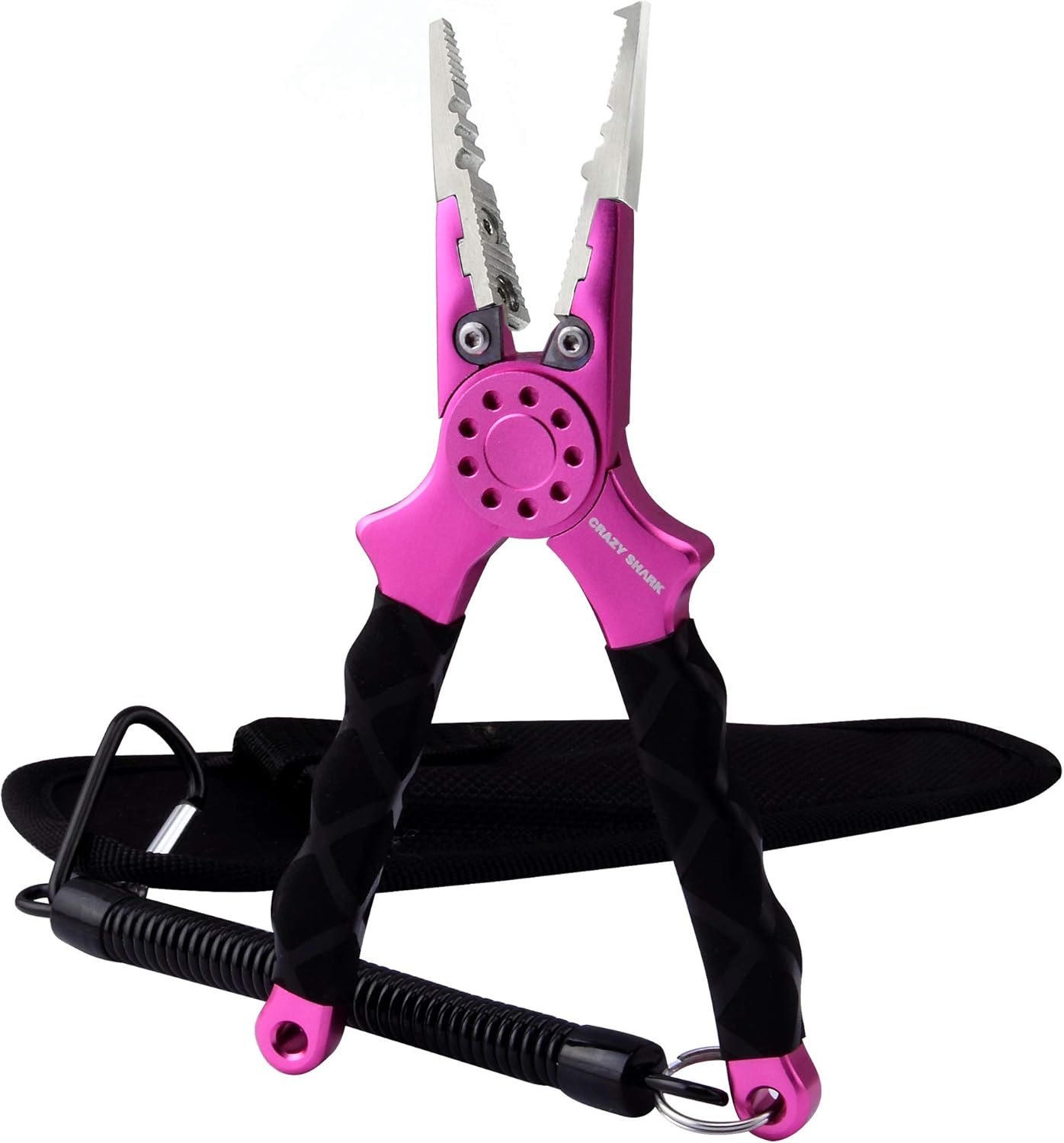 CRAZY SHARK Fishing Pliers: Tungsten Cutters & Hook Remover