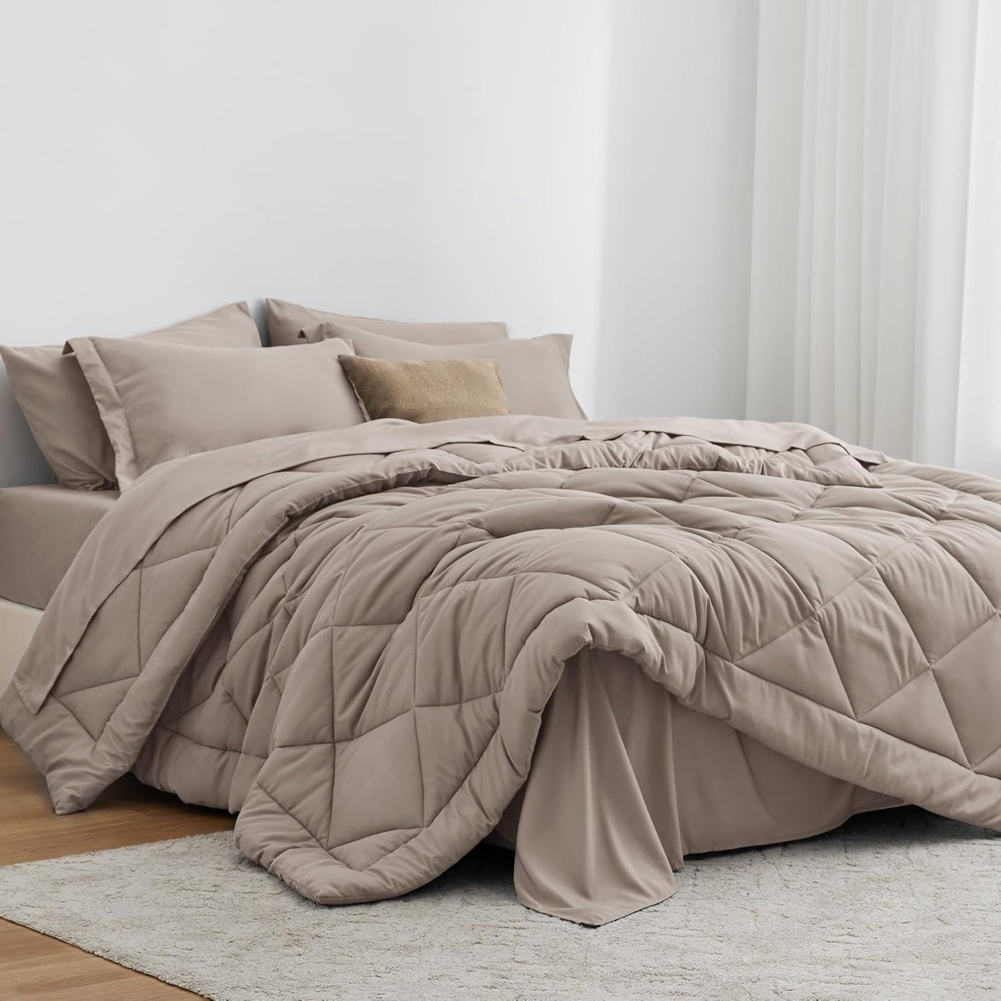 Twin XL Comforter Set Burlwood - Soft, Lightweight Bedding Set
