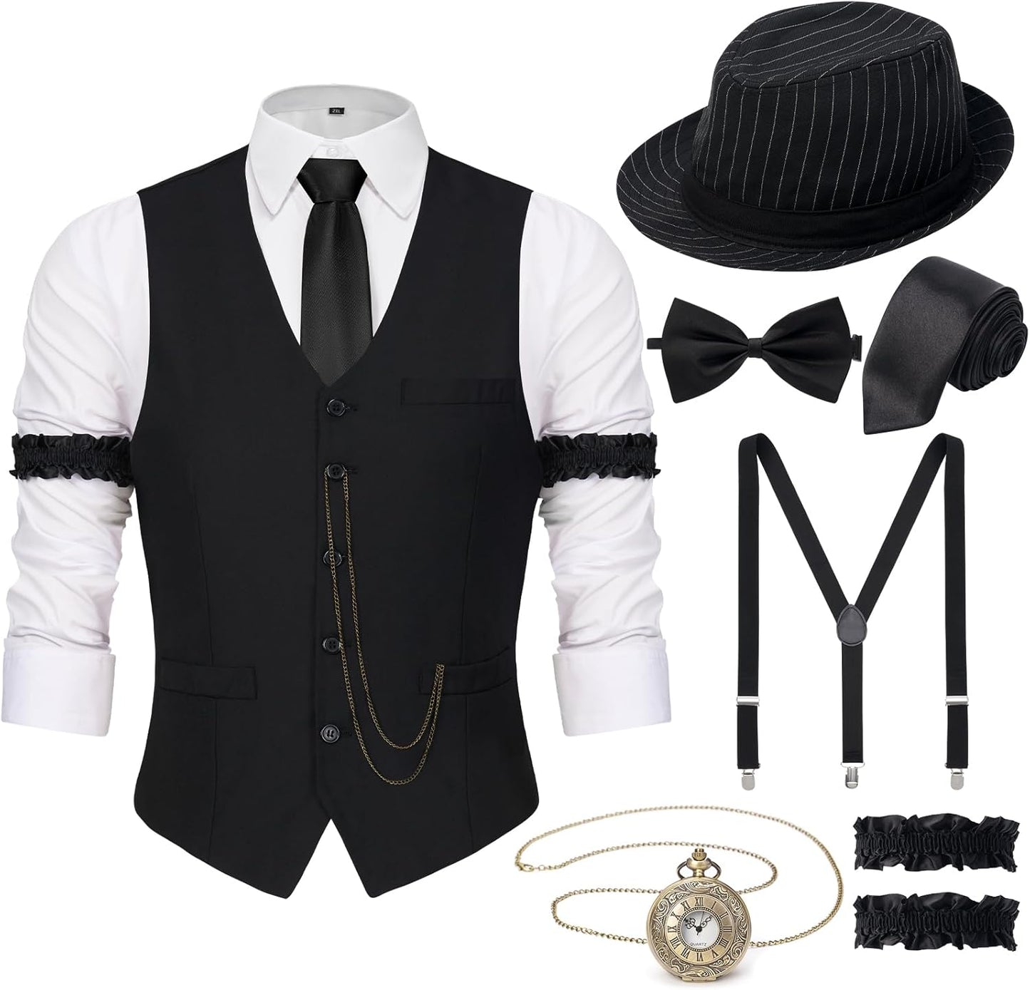 1920s Mens Costume for Gatsby Parties and Halloween Events