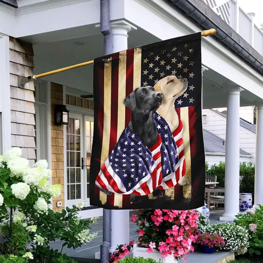 FLAGWIX Black and Yellow Labrador Retriever Flag for Home Decor