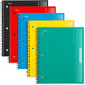 Mead Spiral Notebooks Pack of 5, 1-Subject College Ruled - Bright