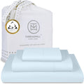 Egyptian Cotton Twin XL Sheet Set Light Blue - 400 TC Sateen