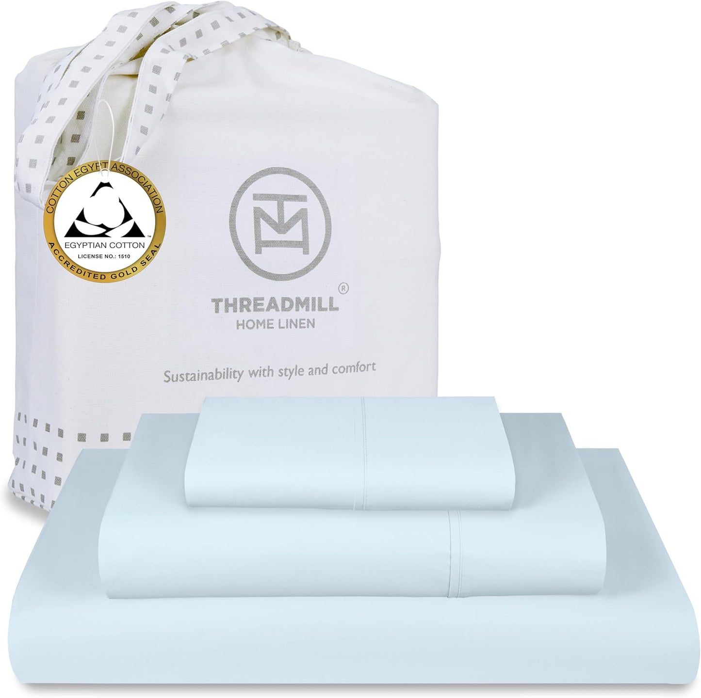 Threadmill Egyptian Cotton Twin XL Sheet Set for Cozy Sleep
