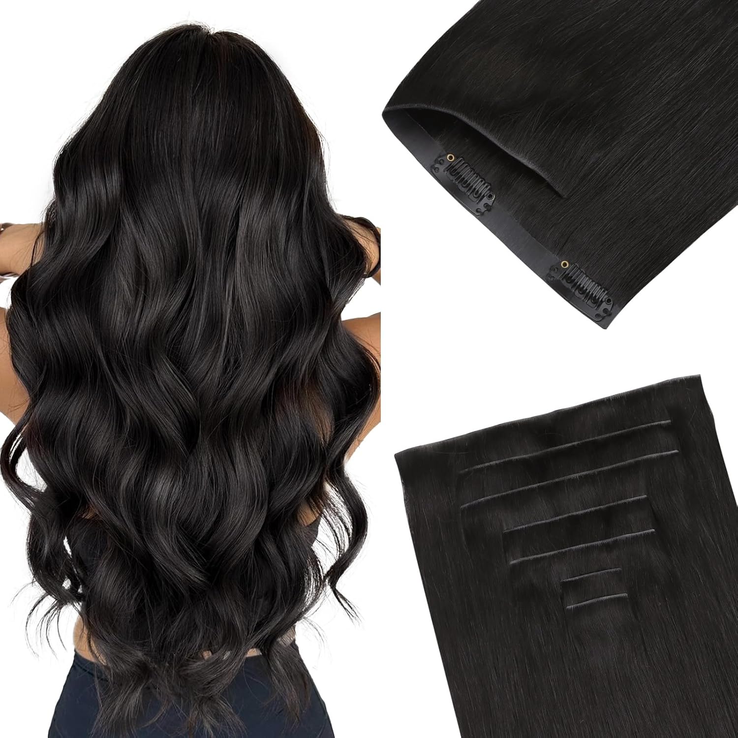 GOO GOO Invisi Edge Clip in Hair Extensions for Natural Look