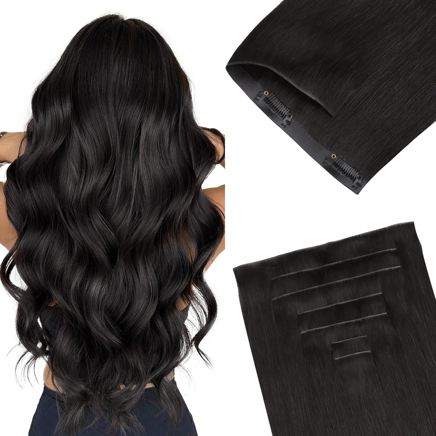 GOO GOO Invisi Edge Clip in Hair Extensions for Natural Look