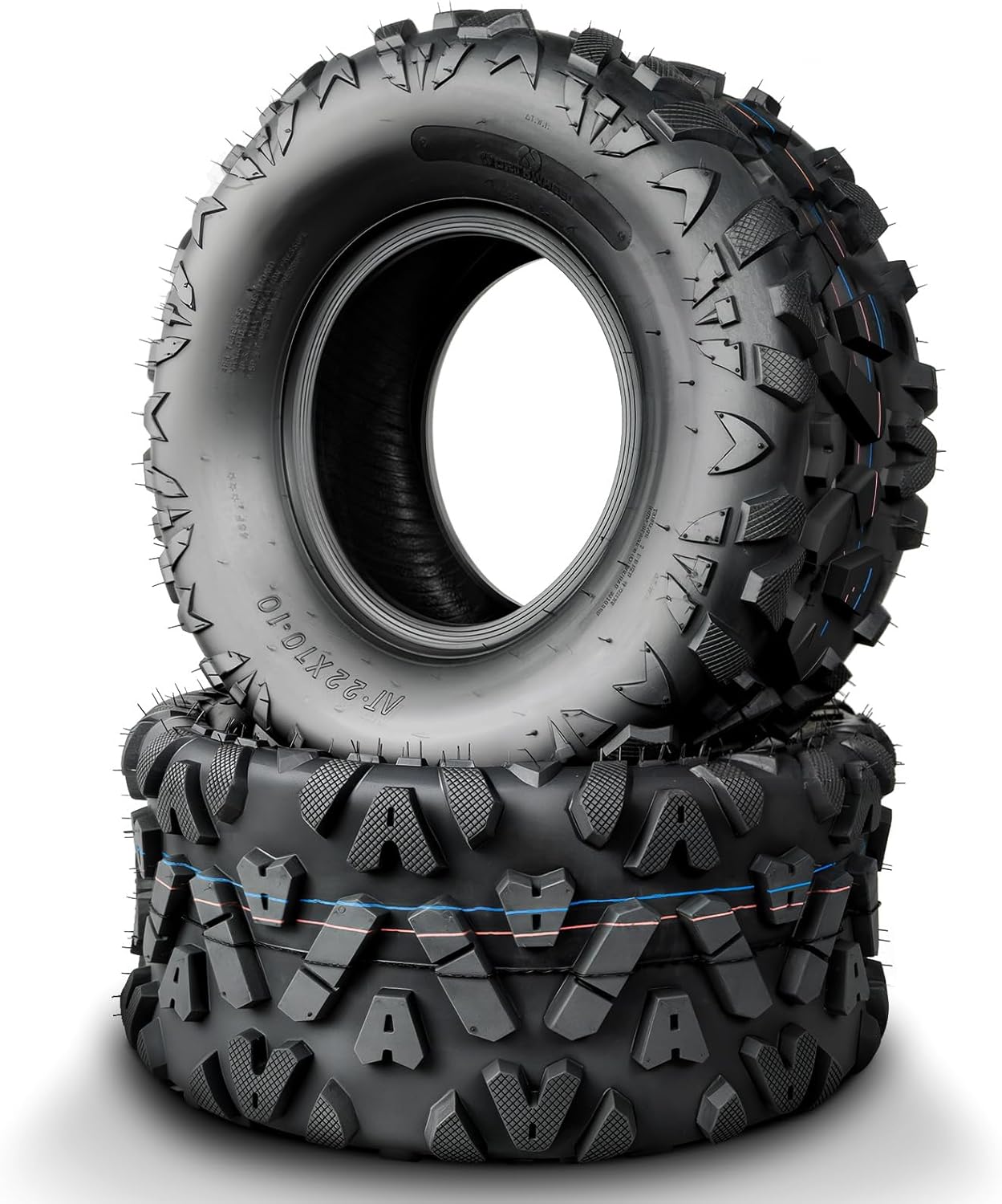 2Pcs 22x10-10 All-Terrain ATV Tires for Off-Road Adventures