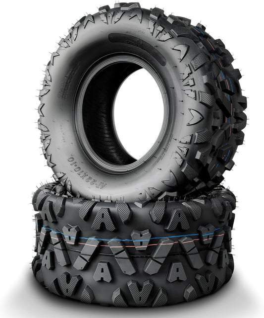 2Pcs 22x10-10 All-Terrain ATV Tires for Off-Road Adventures