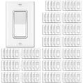 Single Pole Decorator Wall Light Switch with Plate - Reliable 15A