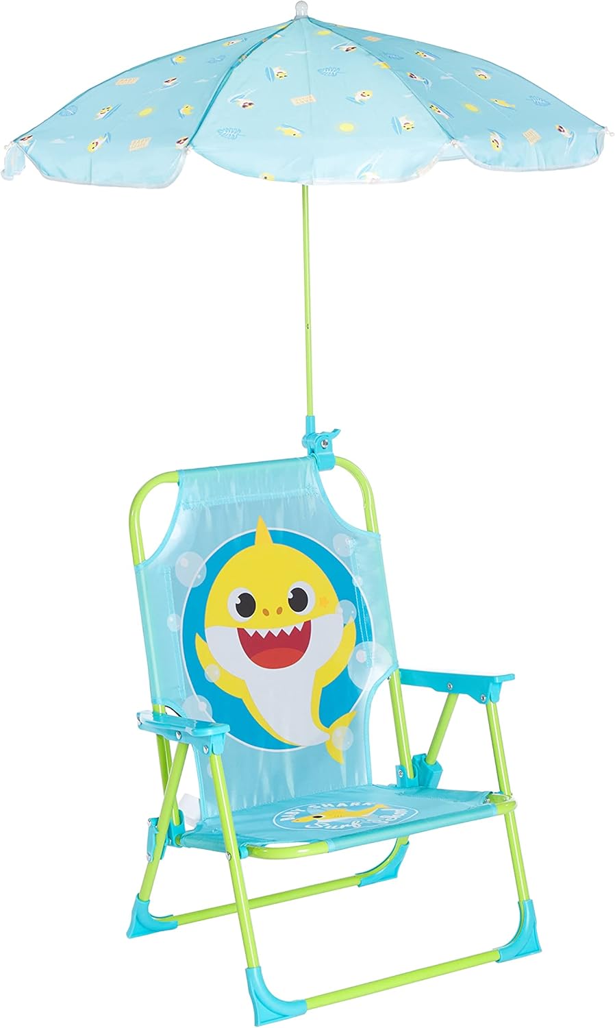Baby Shark Kids Outdoor Chair with Umbrella for Beach Fun