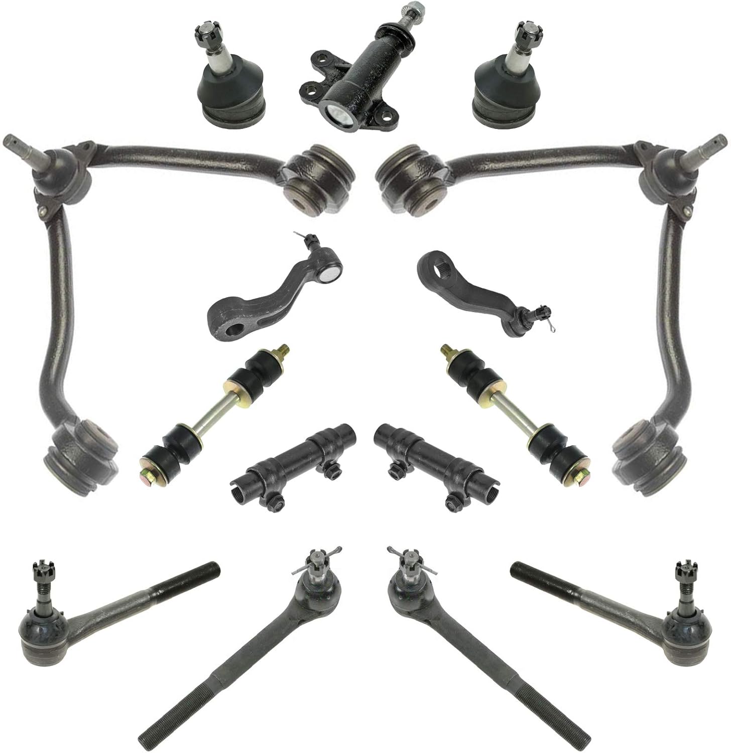 TRQ Front Steering & Suspension Kit for Chevrolet and GMC SUVs