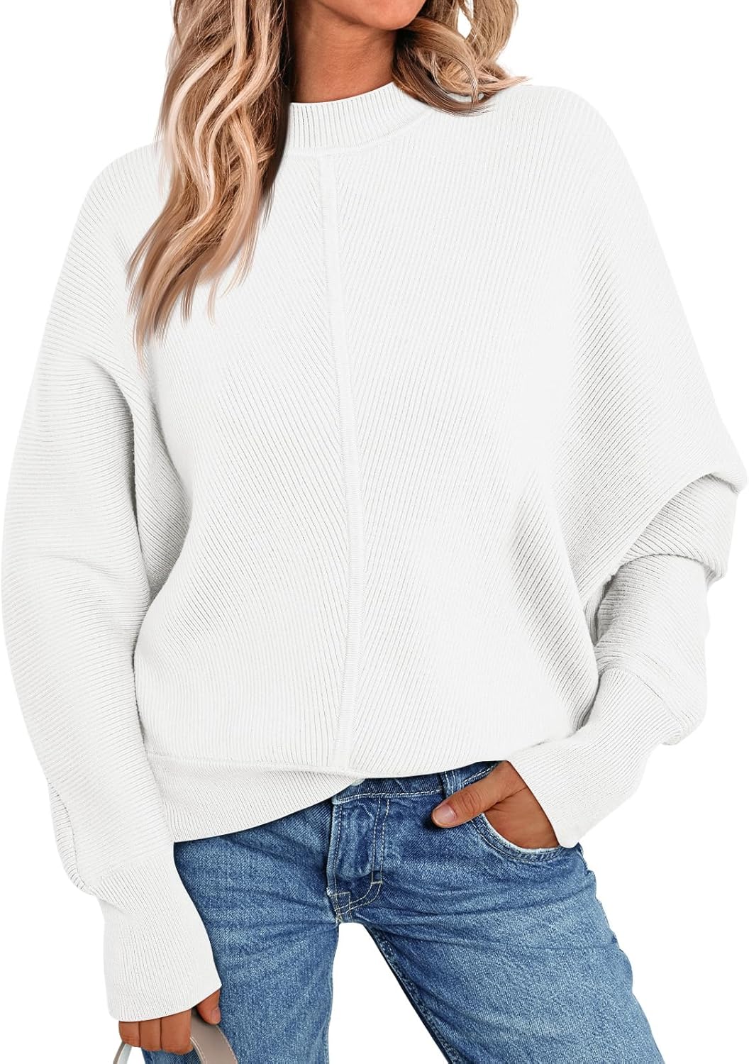 LILLUSORY Trendy Mock Neck Sweater