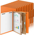 24 Pcs Classification Folders Letter Size 2-Pocket with Fasteners