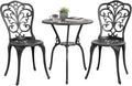 Bistro Table and Chairs Set of 2 Outdoor 3 Piece Patio Set