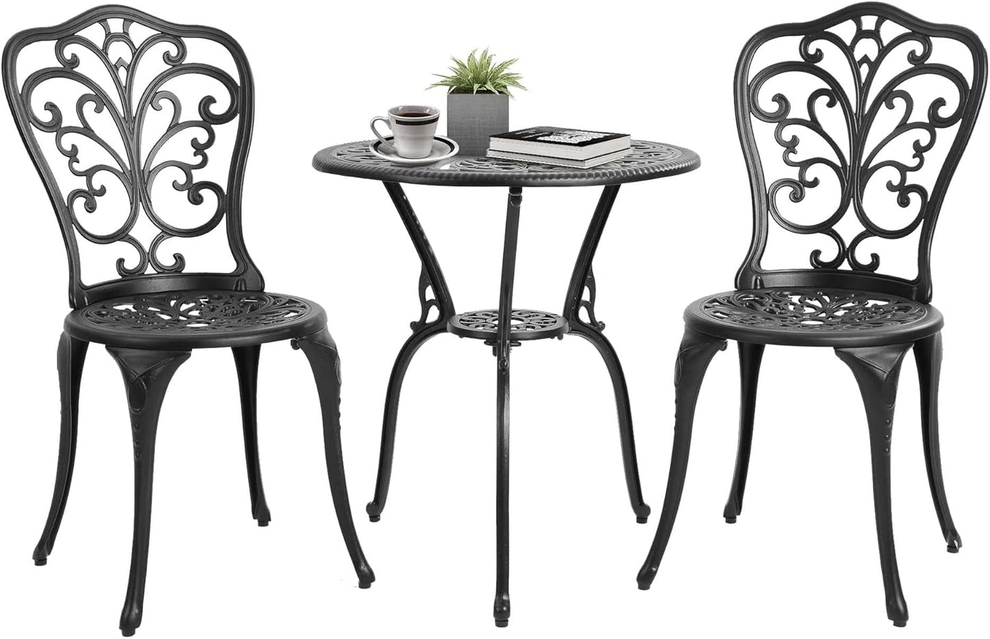 HOMEFUN Bistro Table and Chairs Set for Outdoor Relaxation