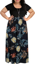 Plus Size Maxi Dress for Curvy Women - Chevron Print Floor-Length