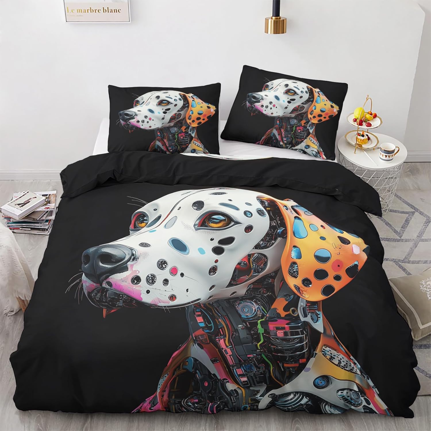 Robot Puppy Duvet Set - King Size, Soft Breathable Cover