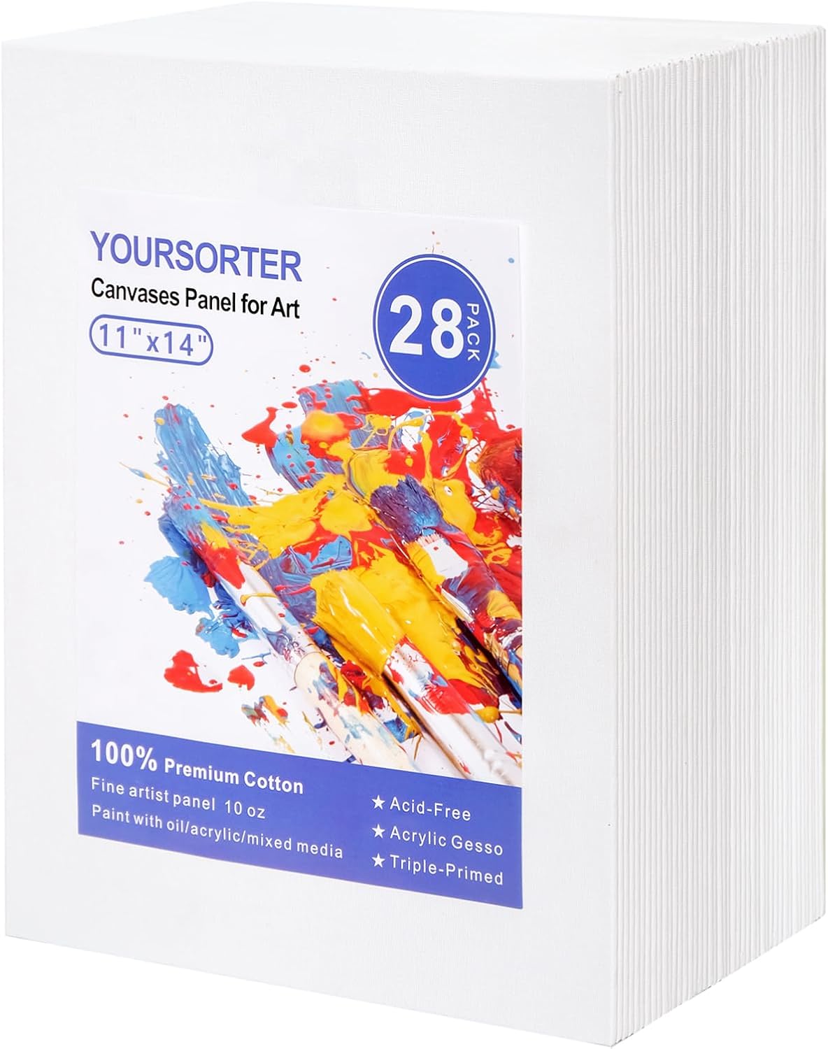 Canvases for Painting 28 Pack by YOURSORTER - Perfect for All