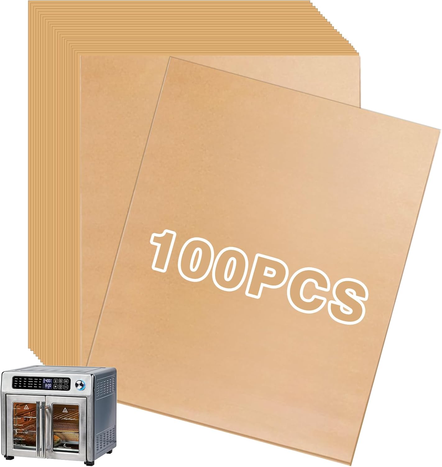 100PCS Disposable Air Fryer Liners - Effortless Cooking!