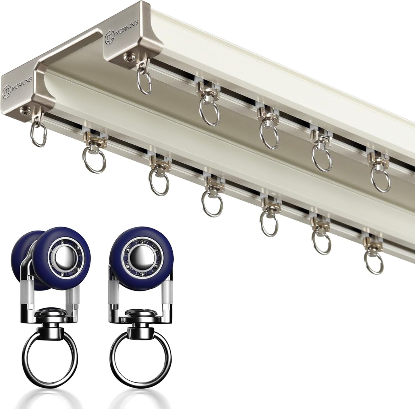 Effortlessly Divide Space: Double Ceiling Curtain Track