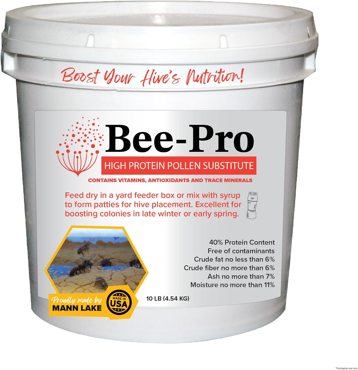 High Protein Bee-Pro Pollen Substitute for Healthy Colonies