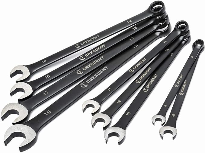 Crescent 9 Piece X10 12 Point Long Pattern Metric Wrench Set