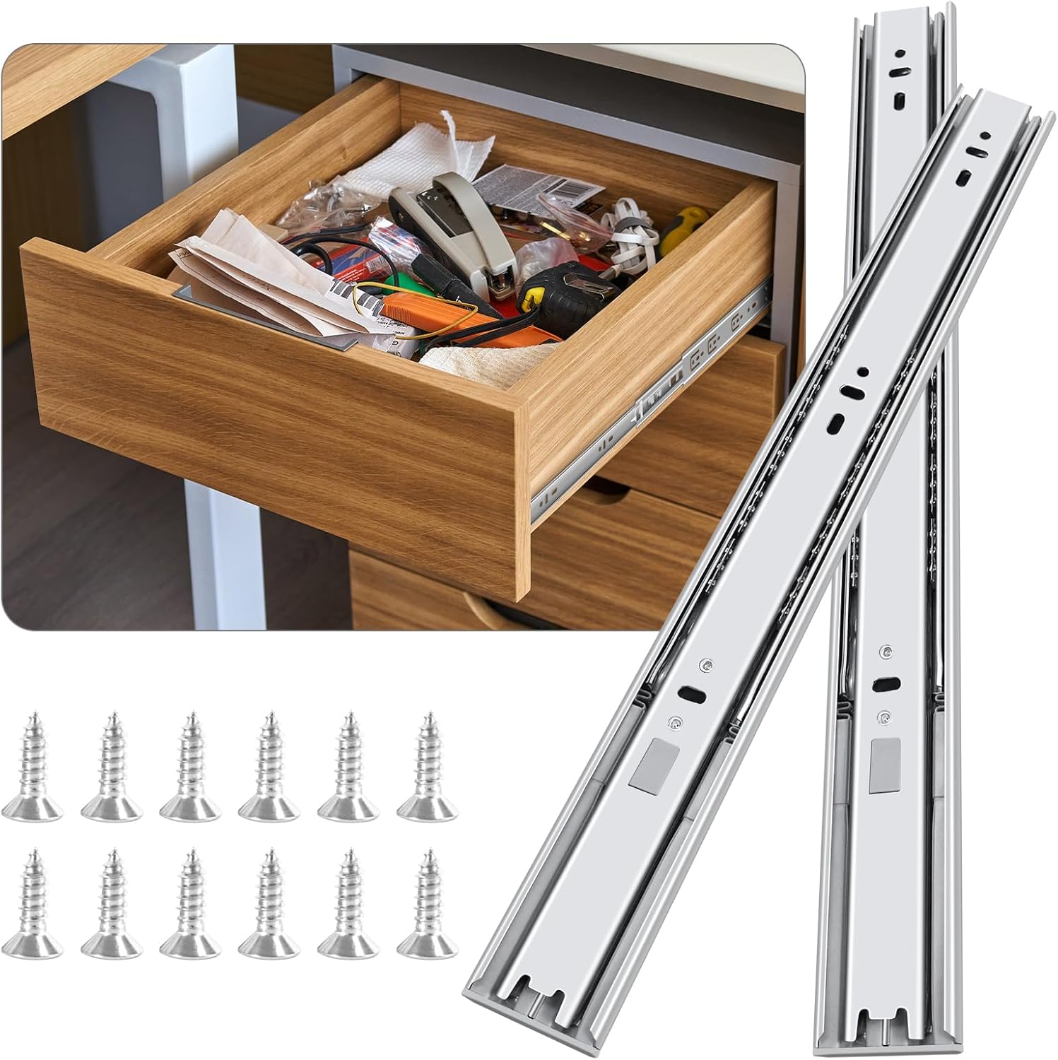 18 Inch Soft Close Drawer Slides for Heavy Duty Cabinets