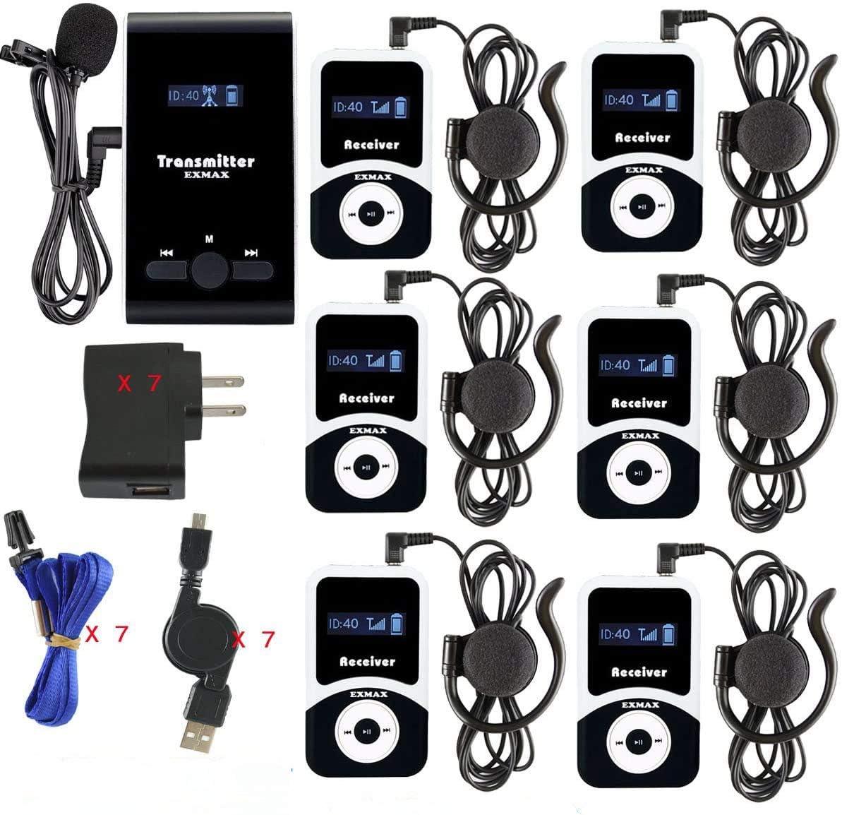 EXMAX ATG-100T Wireless Tour Guide System for Clear Audio