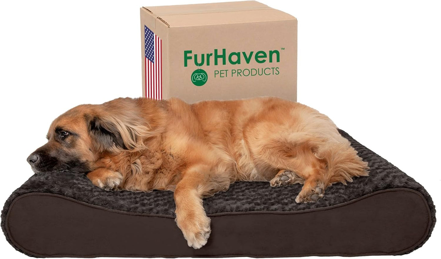 Furhaven Orthopedic Dog Bed for Large Dogs with Removable Cover