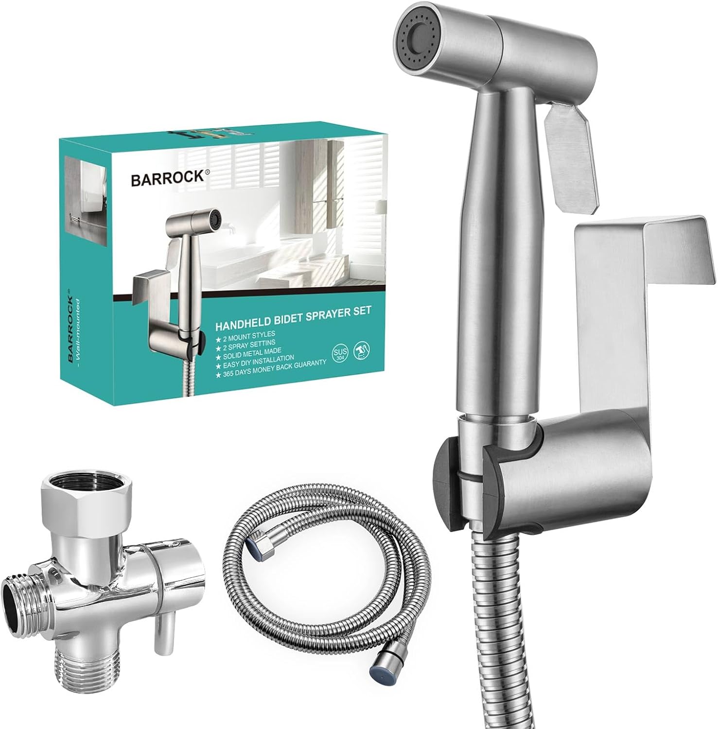 Handheld Bidet Sprayer Set for Toilets - Adjustable Water Flow