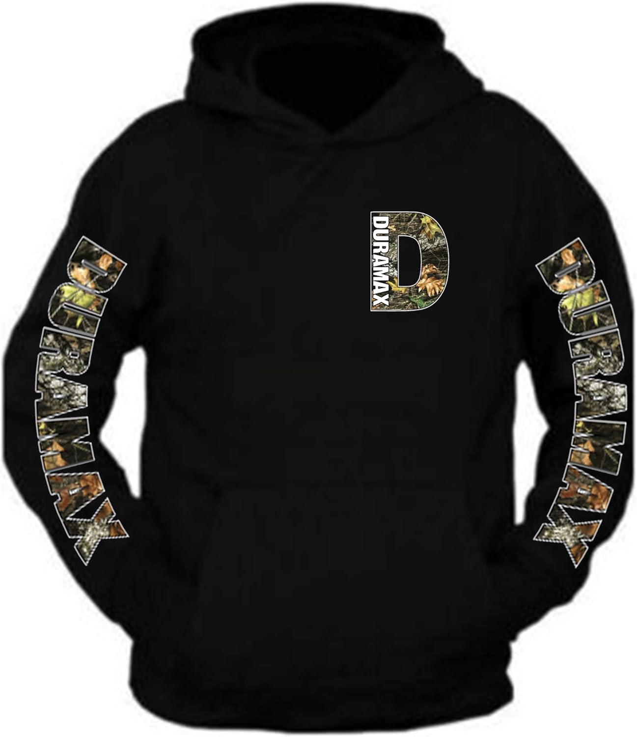 Duramax Black Hoodie: Stylish Pocket Design! S-5XL